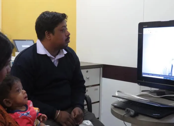 Sri Sannidhi telemedicine centre connecting a rural family to a specialist